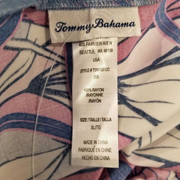 TOMMY BAHAMA Women Oasis Blossoms Dress Sz XL Blue Monday Floral Beach Vaca - Picture 7 of 9